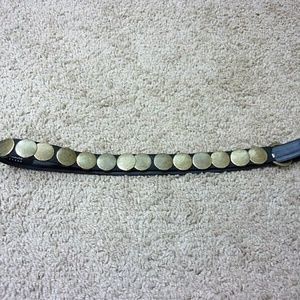 Suzi Roher Accessories - Suzi Roher Leather Belt Brass Medallions Medium Suzi Roher Accessories - Suzi Roher Leather Belt Brass Medallions Medium